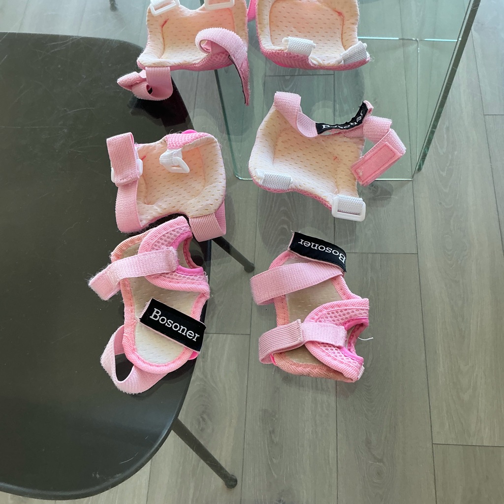 Kids Pink Adjustable Knee Pads Shin Pads And Wrist Guards Kids Pink Adjustable Knee Pads Shin Pads And Wrist Guards